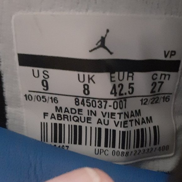 Nike Air Jordan XXX1 31 Flight Speed Royal Blue/Black/White Men's size 9 - Picture 16 of 16